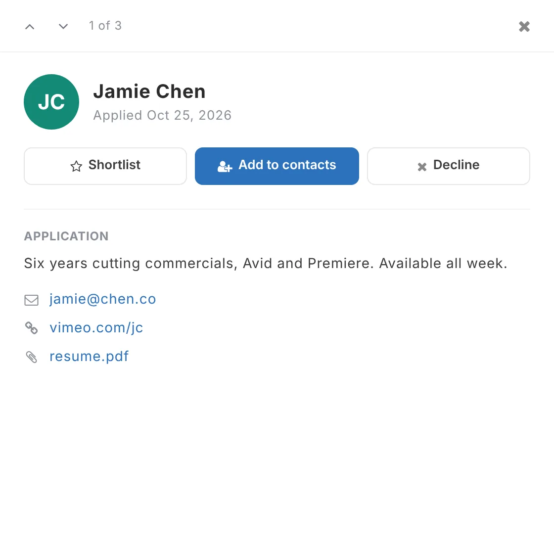 An application